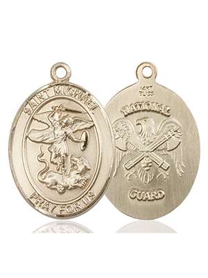 St. Michael the Archangel / National Guard Medal<br/>7076 Oval, 14kt Gold