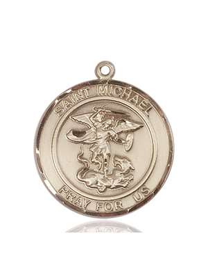 St. Michael the Archangel Medal<br/>7076 Round, 14kt Gold