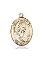 St. Philomena Medal<br/>7077 Oval, 14kt Gold