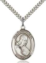 St. Philomena Medal<br/>7077 Oval, Sterling Silver