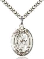 St. Monica Medal<br/>7079 Oval, Sterling Silver