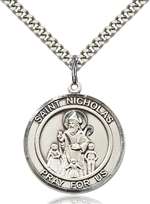 St. Nicholas Medal<br/>7080 Round, Sterling Silver
