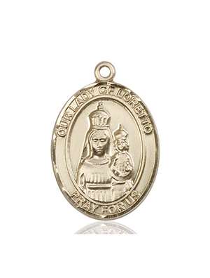Our Lady of Loretto Medal<br/>7082 Oval, 14kt Gold