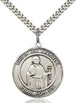 St. Philip the Apostle Medal<br/>7083 Round, Sterling Silver