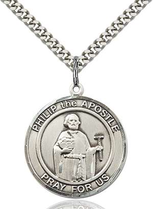 St. Philip the Apostle Medal<br/>7083 Round, Sterling Silver