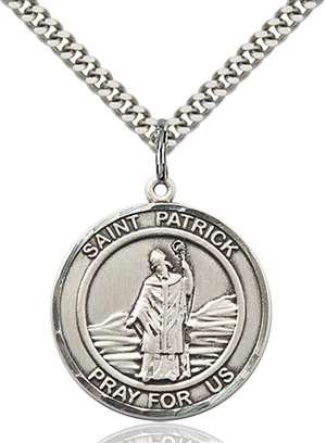 St. Patrick Medal<br/>7084 Round, Sterling Silver