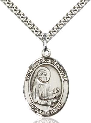 St. Bonaventure Medal<br/>7085 Oval, Sterling Silver