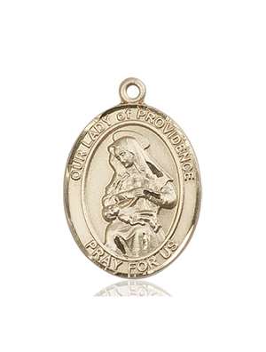 Our Lady of Providence Medal<br/>7087 Oval, 14kt Gold