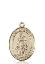 St. Peregrine Laziosi Medal<br/>7088 Oval, 14kt Gold