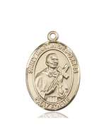 St. Martin de Porres Medal<br/>7089 Oval, 14kt Gold