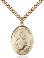 St. Peter the Apostle Medal<br/>7090 Oval, Gold Filled