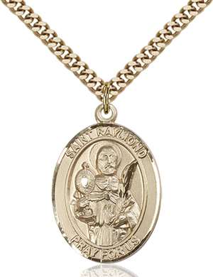 St. Raymond Nonnatus Medal<br/>7091 Oval, Gold Filled