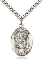 St. Raymond Nonnatus Medal<br/>7091 Oval, Sterling Silver