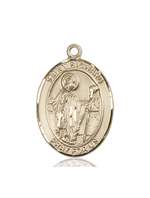 St. Richard Medal<br/>7093 Oval, 14kt Gold
