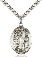 St. Richard Medal<br/>7093 Oval, Sterling Silver