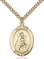 St. Rita of Cascia Medal<br/>7094 Oval, Gold Filled