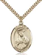 St. Rose of Lima Medal<br/>7095 Oval, Gold Filled
