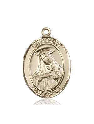 St. Rose of Lima Medal<br/>7095 Oval, 14kt Gold