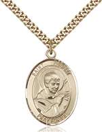 St. Robert Bellarmine Medal<br/>7096 Oval, Gold Filled