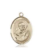 St. Robert Bellarmine Medal<br/>7096 Oval, 14kt Gold