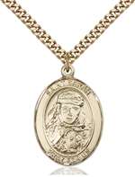 St. Sarah Medal<br/>7097 Oval, Gold Filled