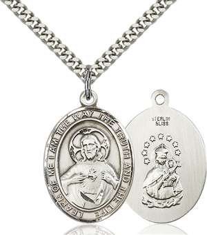 Scapular Heavy Curb Chain<br/>7098 Oval, Stainless Silver