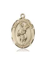 St. Scholastica Medal<br/>7099 Oval, 14kt Gold