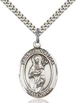 St. Scholastica Medal<br/>7099 Oval, Sterling Silver