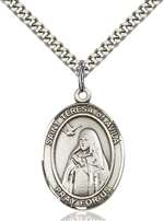 St. Teresa of Avila Medal<br/>7102 Oval, Sterling Silver