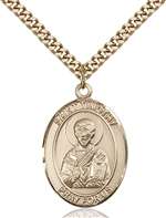 St. Timothy Medal<br/>7105 Oval, Gold Filled