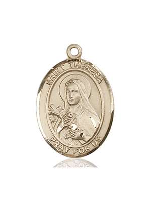 St. Theresa Medal<br/>7106 Oval, 14kt Gold