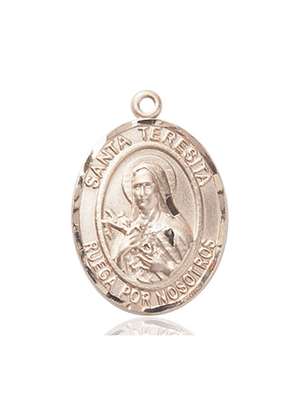 Santa Teresita Medal<br/>7106 Spanish, Oval, 14kt Gold
