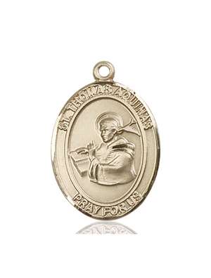 St. Thomas Aquinas Medal<br/>7108 Oval, 14kt Gold