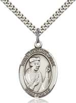 St. Thomas More Medal<br/>7109 Oval, Sterling Silver