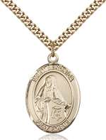 St. Veronica Medal<br/>7110 Oval, Gold Filled