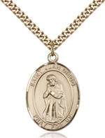 St. Juan Diego Medal<br/>7111 Oval, Gold Filled