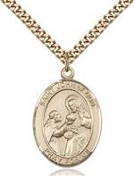 St. John of God Medal<br/>7112 Oval, Gold Filled