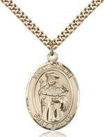 St. Casimir of Poland Medal<br/>7113 Oval, Gold Filled
