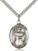 St. Casimir of Poland Medal<br/>7113 Oval, Sterling Silver