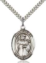 St. Casimir of Poland Medal<br/>7113 Oval, Sterling Silver