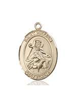 St. William of Rochester Medal<br/>7114 Oval, 14kt Gold