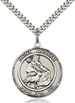 St. William of Rochester Medal<br/>7114 Round, Sterling Silver