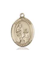 St. Zachary Medal<br/>7116 Oval, 14kt Gold
