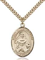 St. Julie Billiart Medal<br/>7117 Oval, Gold Filled