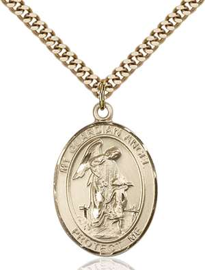 Guardian Angel Medal<br/>7118 Oval, Gold Filled
