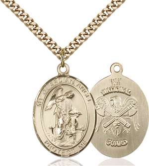 Guardian Angel Medal<br/>7118 Oval, Gold Filled