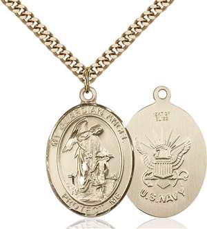 Guardian Angel Medal<br/>7118 Oval, Gold Filled