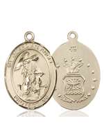 Guardian Angel Medal<br/>7118 Oval, 14kt Gold