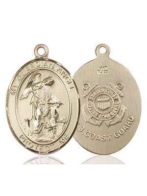 Guardian Angel Medal<br/>7118 Oval, 14kt Gold