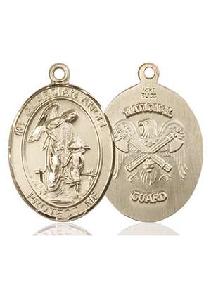 Guardian Angel Medal<br/>7118 Oval, 14kt Gold